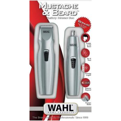 Tondeuse barbe WAHL Mustache & Beard avec tondeuse nez/oreilles