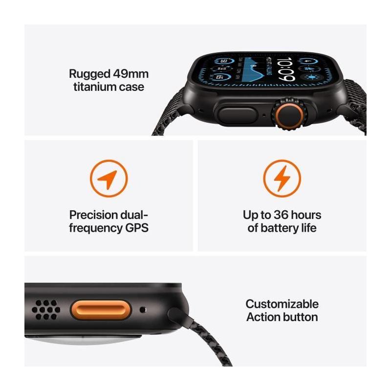Montre Apple Watch Ultra 2 GPS + Cellular - Boîtier Black Titanium
