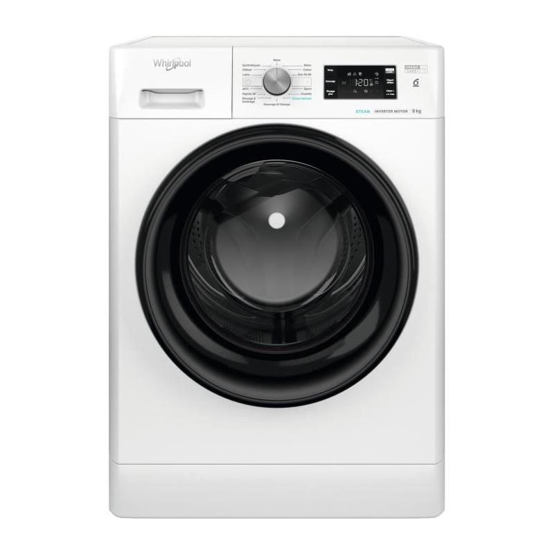 Lave-linge hublot WHIRLPOOL FFBU8258VFR - 8 kg - Induction - Classe B
