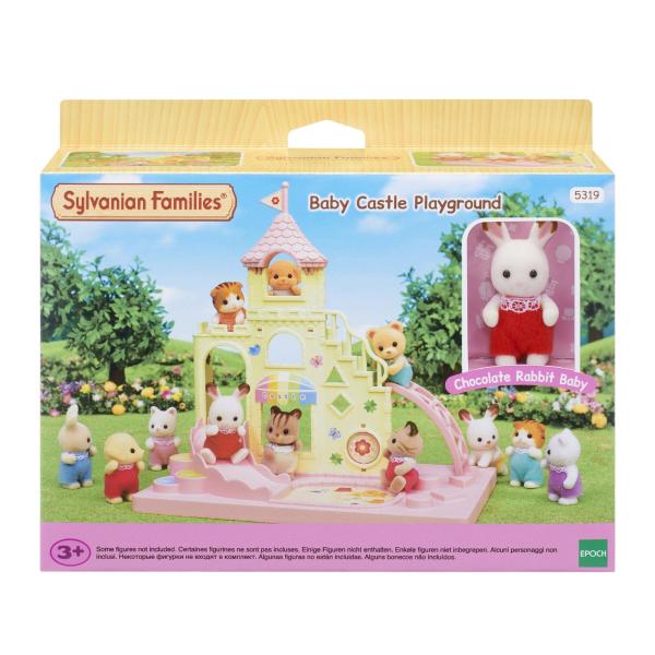 SYLVANIAN FAMILIES - 5319 - Le Château des Bébés - La Creche, l'École - Bébé Lapin Chocolat - Mixte - 3 ans