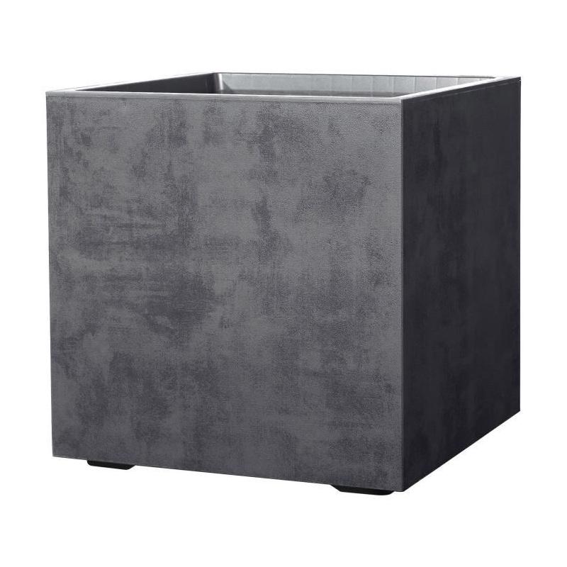 Pot de fleur Cube DEROMA Millennium R Anthracite 49 cm