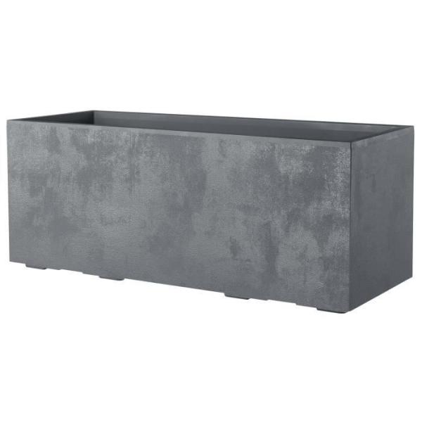 Jardiniere Muret - DEROMA - Millennium R - Ashgrey - A réserve d'eau - Roulettes - 99 cm