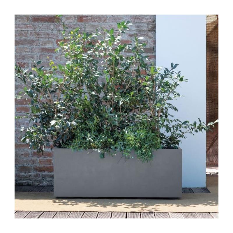 Jardinière Muret DEROMA Millennium R - Ashgrey - Avec réserve d'eau - 99 cm