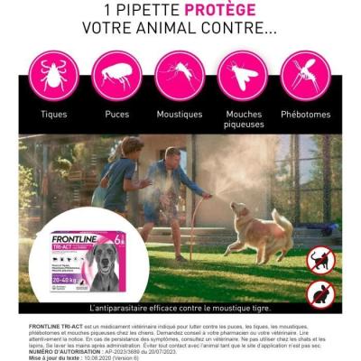 Traitement antiparasitaire complet pour chiens de 20 à 40 kg