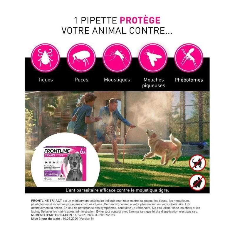 Traitement antiparasitaire complet pour chiens de 20 à 40 kg