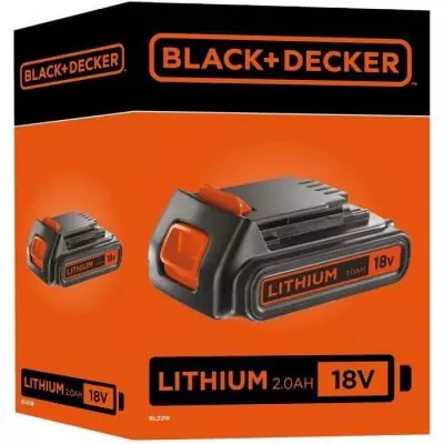 Batterie Lithium 18V BLACK+DECKER 2,0 Ah - Performances exceptionnelles Batterie Lithium 18V BLACK+DECKER 2,0 Ah - Performances exceptionnelles