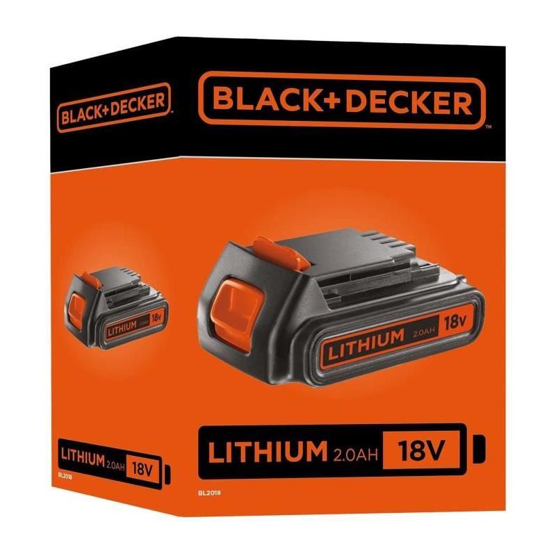 Batterie Lithium 18V BLACK+DECKER 2,0 Ah - Performances exceptionnelles