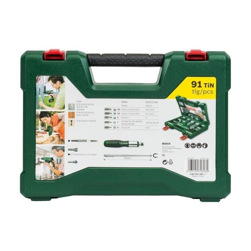 Coffret d'accessoires perçage et vissage V-Line (91 pcs) - BOSCH