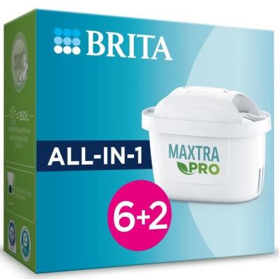 Pack de 6+2 Cartouches Filtrantes BRITA MAXTRA PRO - Eau Pure en un Clin d'Œil