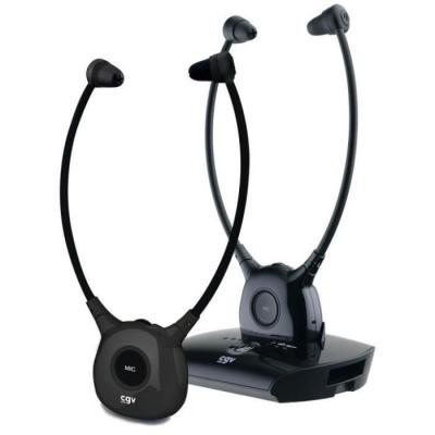Casques sans fil TV/HIFI CGV DOLFIN ONYX DUO - Léger avec micro intégré