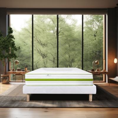 Ensemble matelas + sommier de luxe ReVERIE - 140 x 190 cm - Ferme - Textile Oeko-Tex