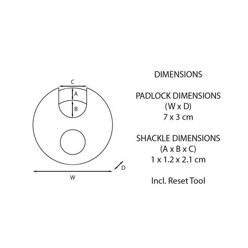 Cadenas Disque Excell 70mm en Acier Inoxydable - Master Lock M40EURDNUM