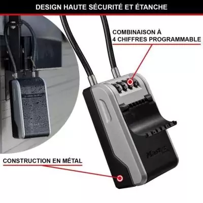 Armoire sécurisée Masterlock Boîte à clés 5482EURD COFFRE FORT Armoire sécurisée Masterlock Boîte à clés 5482EURD COFFRE FORT