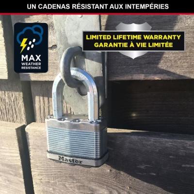 Cadenas Haute Sécurité MASTER LOCK M115EURTRILF - Anti-rouille - Anse M