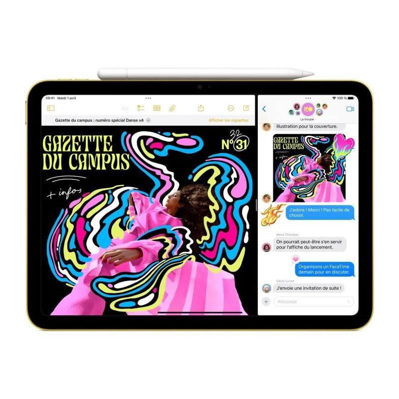 iPad A16 (2025) - 11 - Wi-Fi + Cellular - 512Go - Jaune - Ultra performant