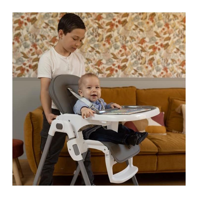 Chaise haute NANIA BIANCA - Confortable et pratique - Fabriquée en France