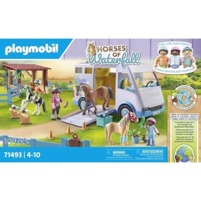Jeu PLAYMOBIL 71493 Van pour cheval et poneys avec enclos - Horses of Waterfalls