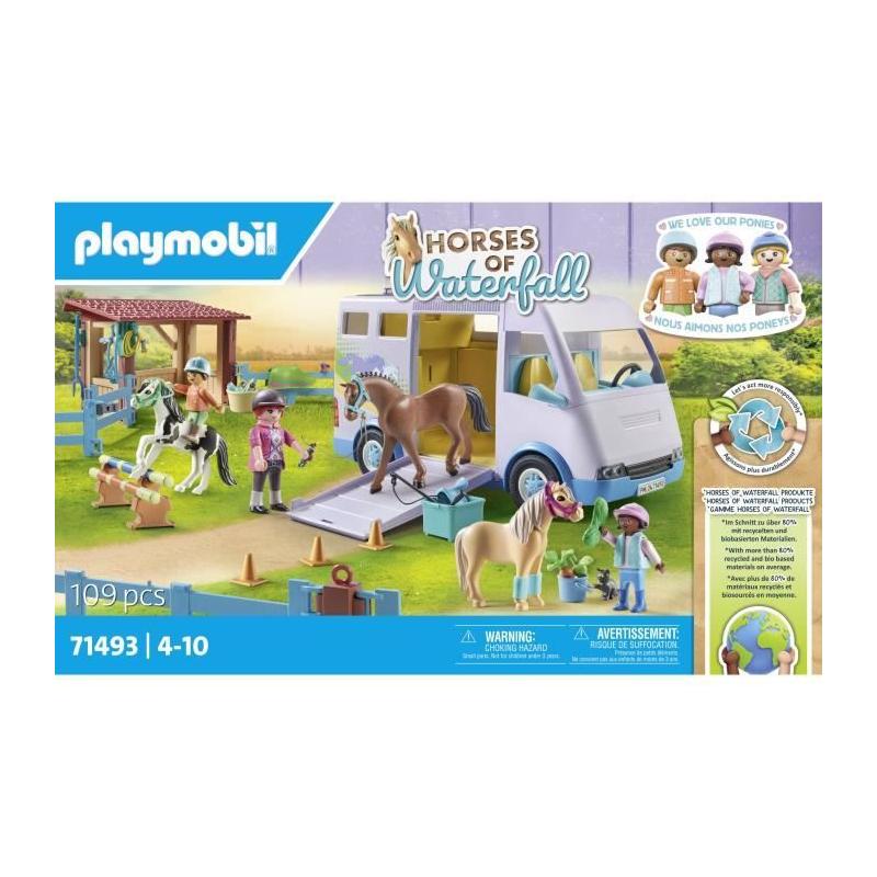 Jeu PLAYMOBIL 71493 Van pour cheval et poneys avec enclos - Horses of Waterfalls
