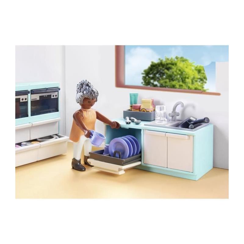 Découvrez la Cuisine avec îlot central Playmobil 71608 !