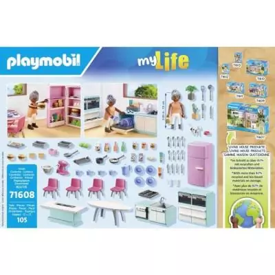 Découvrez la Cuisine avec îlot central Playmobil 71608 !