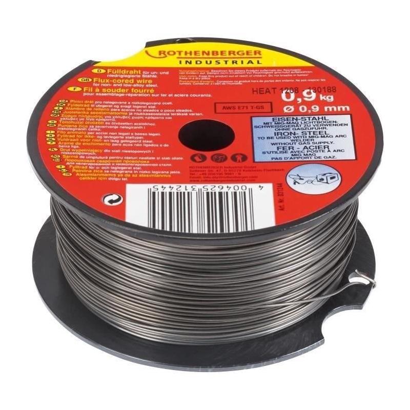 Fil fourré 0,9mm 0,9kg pour poste MIG/MAG - Dimensions compactes