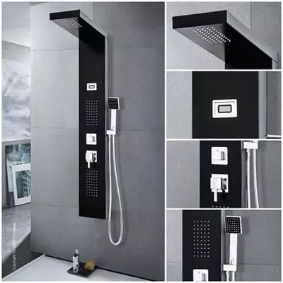 Colonne de douche Hydromassante TORQUAY - Finition noire