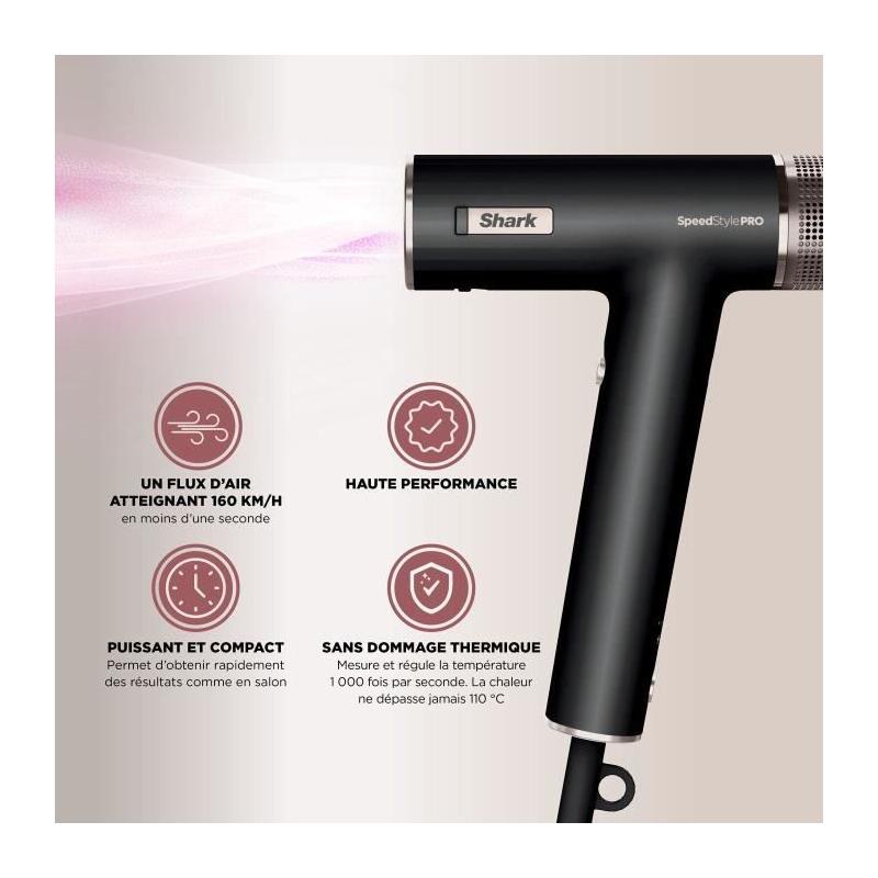 Sèche-cheveux Shark HD752EU - SpeedStyle Pro 5-en-1 - 1750W