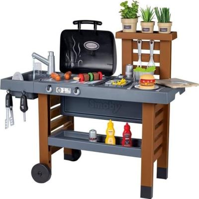 Cuisine d'Extérieur Évolutive Smoby - Grill et Plancha - 40 Accessoires - Fabriqué en France