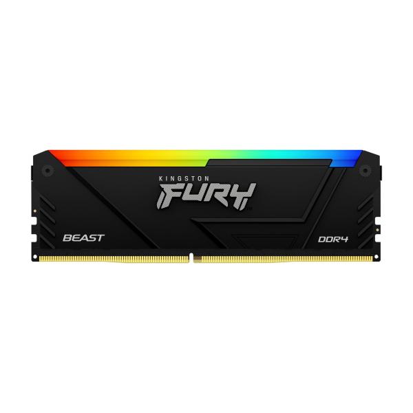 Mémoire RAM - KINGSTON - FURY Beast - RGB - 16 Go - DDR4 - 3200 MHz CL16 - (KF432C16BB2A/16)