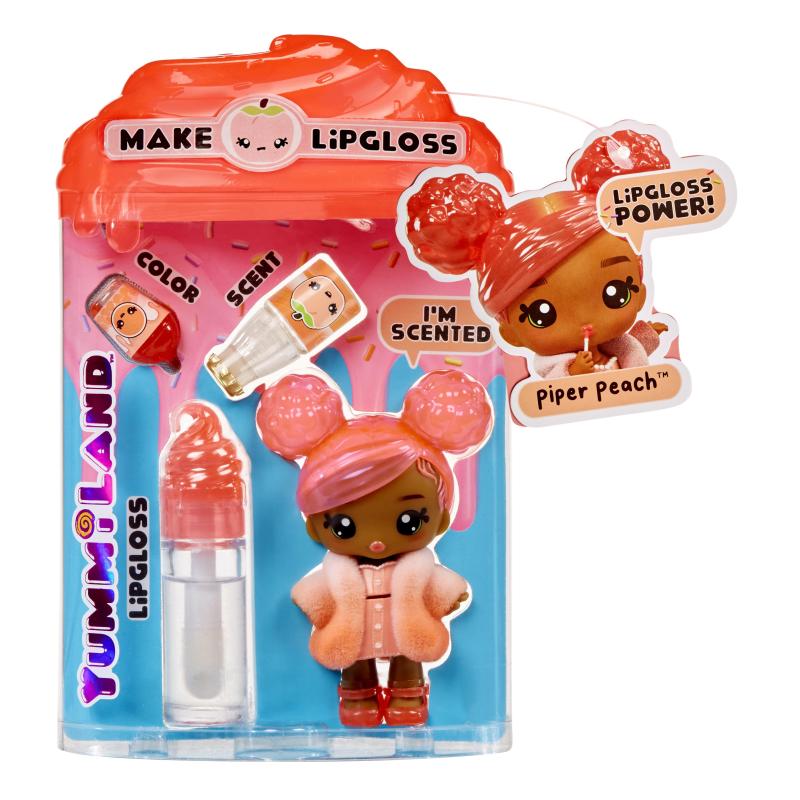 MGA Entertainment Yummiland Lipgloss Doll- Piper Peach