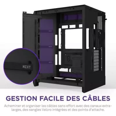 Boitier moyen-tour - NZXT - CM-H92FB-R1 - H9 Flow RGB - Double chambre - Ventilateurs RGB inclus - Noir Boitier moyen-tour - NZXT - CM-H92FB-R1 - H9 Flow RGB - Double chambre - Ventilateurs RGB inclus - Noir