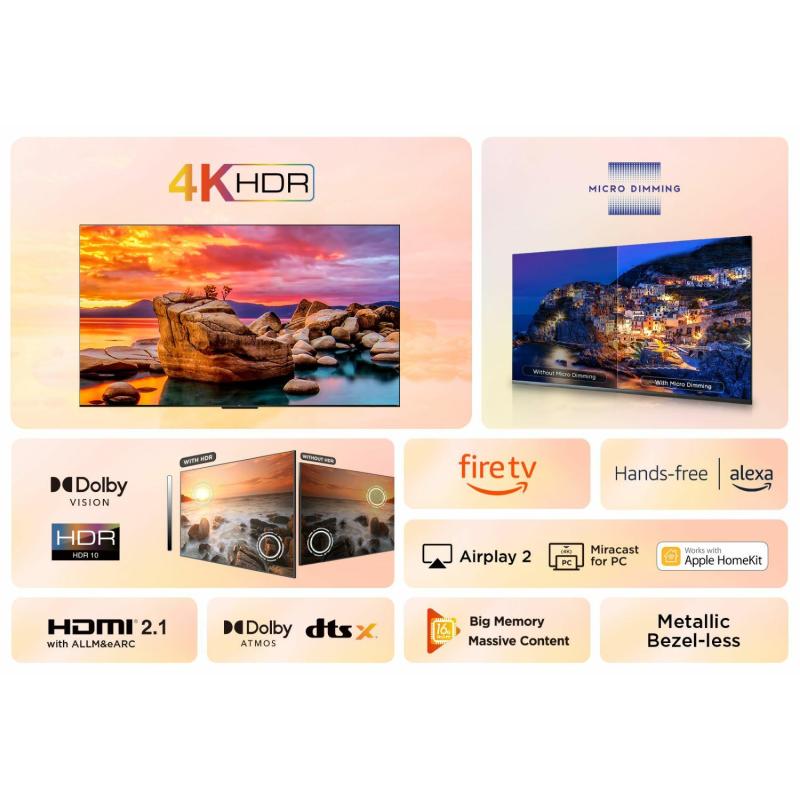 TCL 50PF650 TV 127 cm (50") 4K Ultra HD Smart TV Wifi Titane