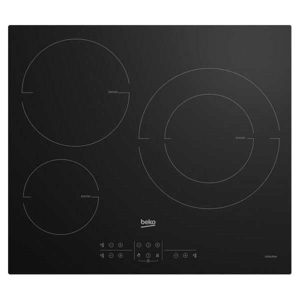 Beko HII63200MTB plaque Noir Intégré 58 cm Plaque avec zone à induction 3 zone(s)