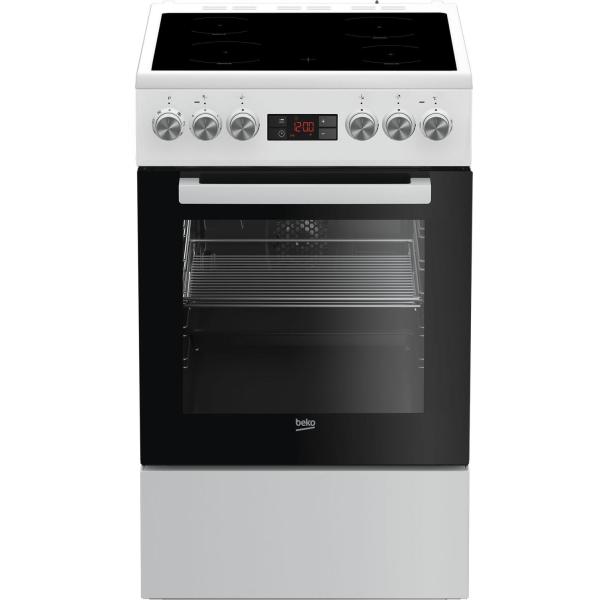 Cuisiniere vitrocéramique - BEKO - FSE57302GWC - 4 feux - 50cm