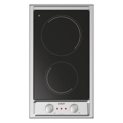 Candy CH32XK Plaque de cuisson Timeless Vitrocéramique, 2 zones, Noir, Vetroceramic