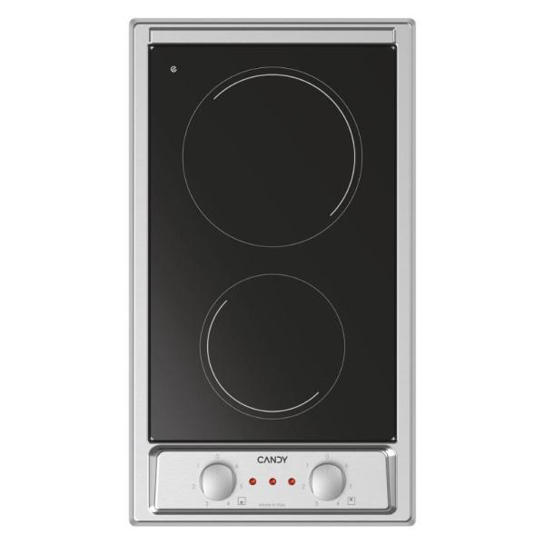 Candy CH32XK Plaque de cuisson Timeless Vitrocéramique, 2 zones, Noir, Vetroceramic