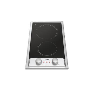 Candy CH32XK Plaque de cuisson Timeless Vitrocéramique, 2 zones, Noir, Vetroceramic