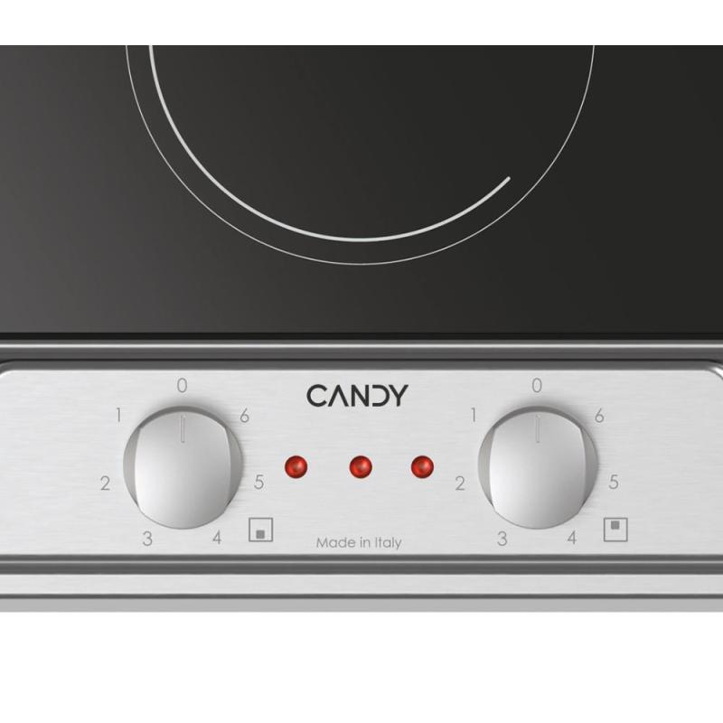 Candy CH32XK Plaque de cuisson Timeless Vitrocéramique, 2 zones, Noir, Vetroceramic
