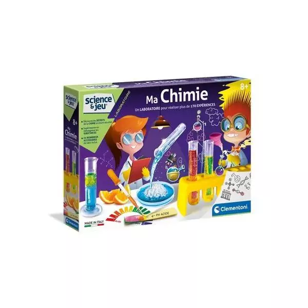 Clementoni - Science & Jeu - Ma chimie - Réalise plus de 170 expériences sans danger - A partir de 8 ans