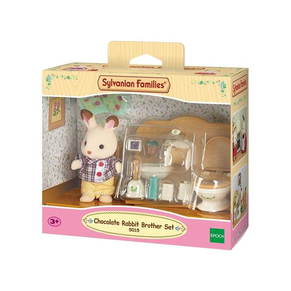 Sylvanian Families Le frère Lapin Chocolat et toilettes