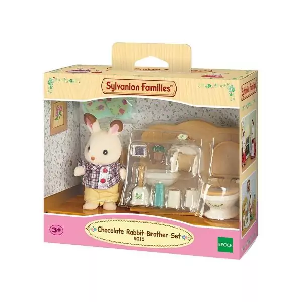 Sylvanian Families Le frère Lapin Chocolat et toilettes