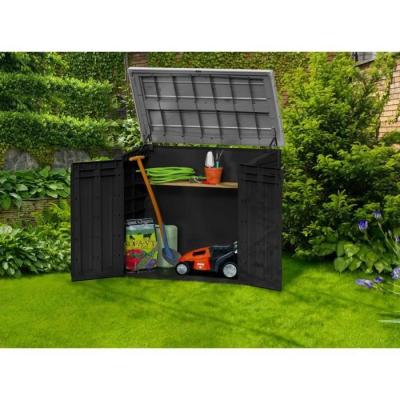 Coffre de rangement extérieur KETER 1200L Noir et gris - Range Poubelles ou vélo