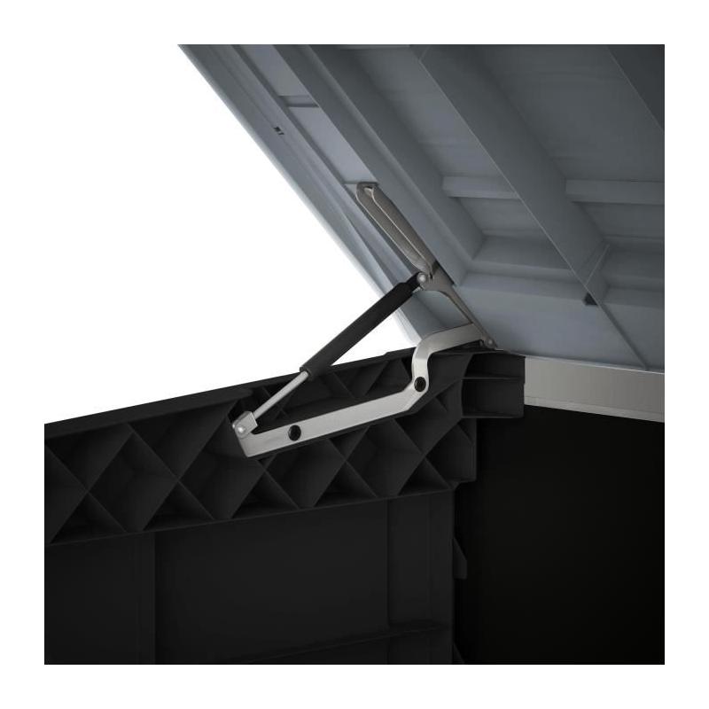 Coffre de rangement extérieur KETER 1200L Noir et gris - Range Poubelles ou vélo
