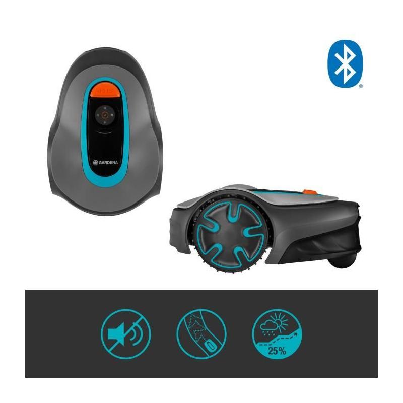 Tondeuse robot GARDENA SILENO minimo 250 - Bluetooth - 250m² - Triple lames pivotantes