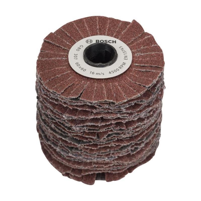 Rouleau flexible PRR 60mm G80 pour ponçage bois, métal et matière synthétique