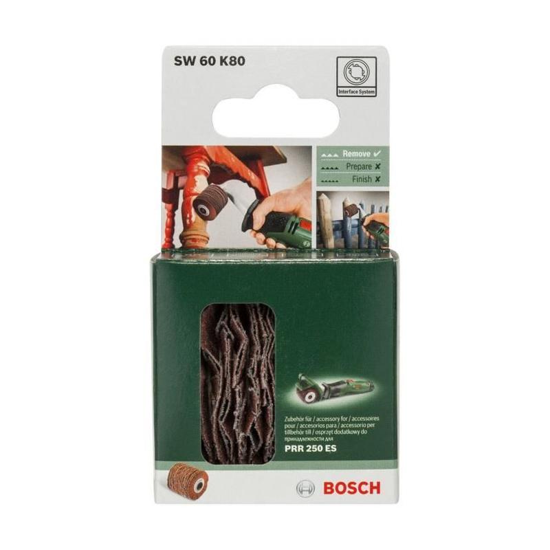 Rouleau flexible PRR 60mm G80 pour ponçage bois, métal et matière synthétique