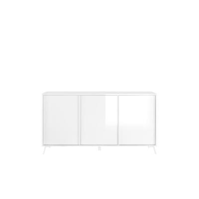 Buffet CITIZEN Blanc Brillant 3 Portes - 156x40x84 cm