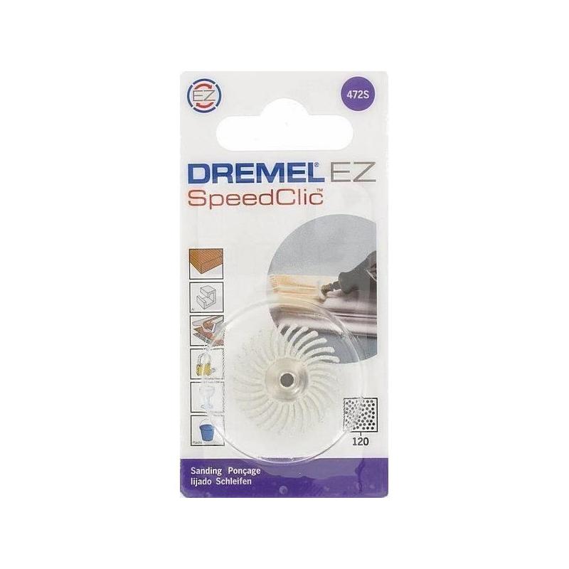 Brosse abrasive de précision DREMEL S472 - 25mm - Grain 120