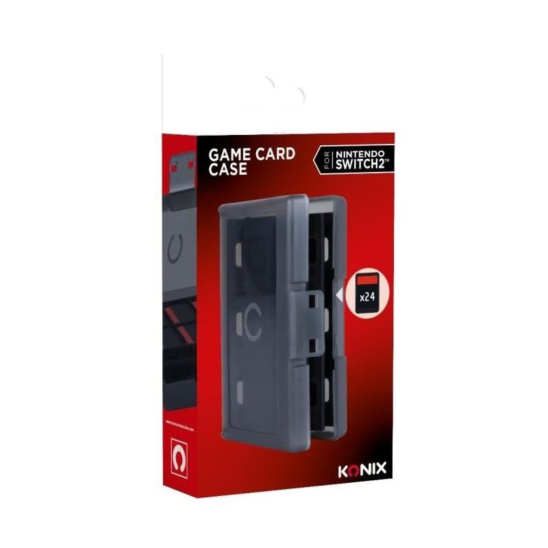 Boîtier de protection KONIX pour Nintendo Switch 2 - 24 rangements - Noir
