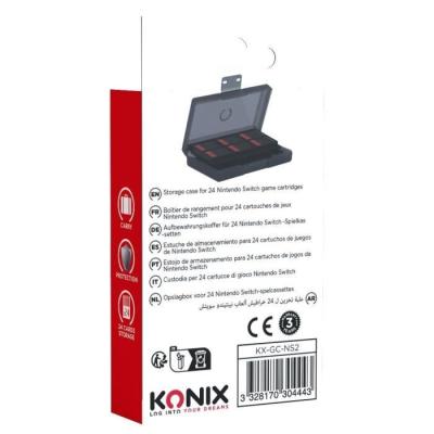 Boîtier de protection KONIX pour Nintendo Switch 2 - 24 rangements - Noir